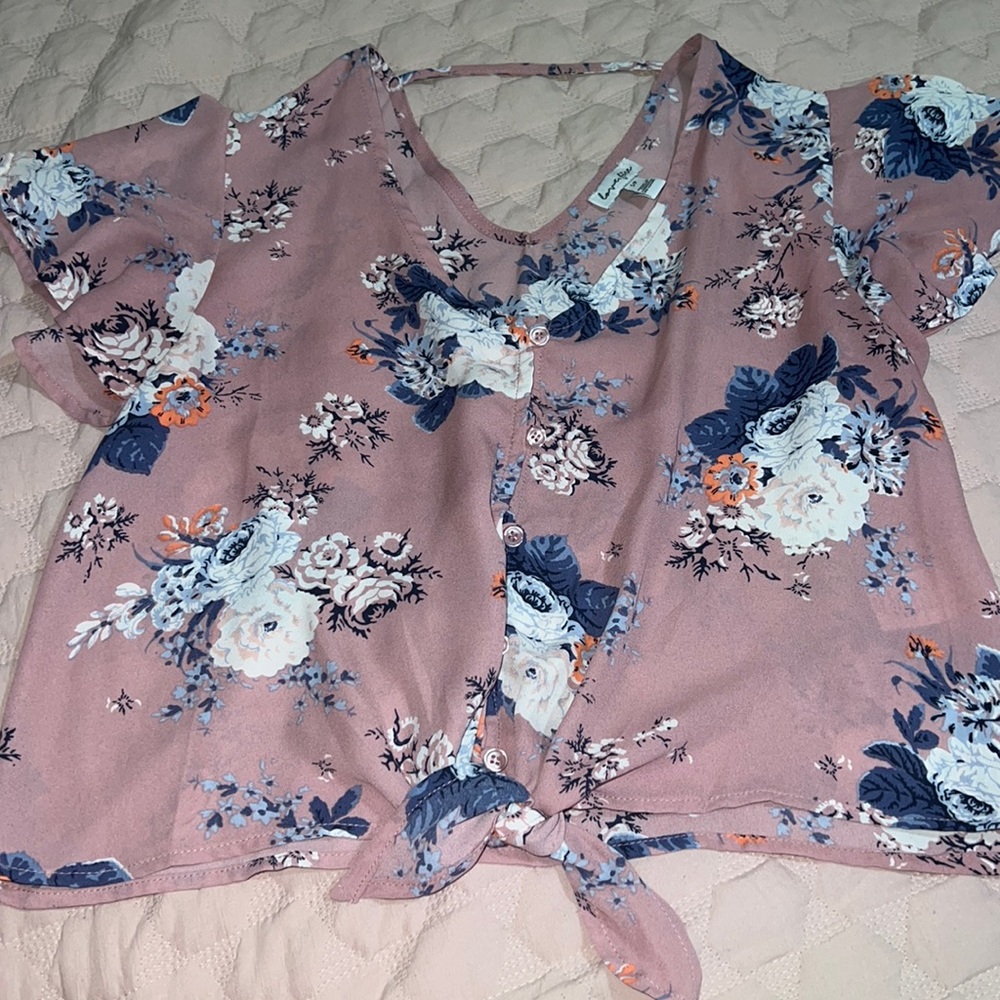 💙MAUVE FLORAL BLOUSE💙